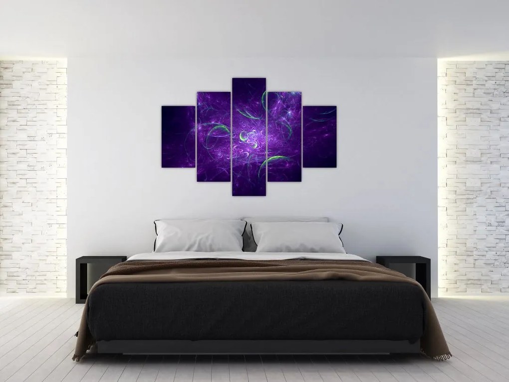 Tablou -abstracție violetă (150x105 cm)