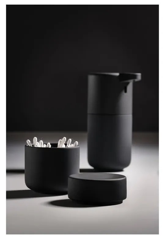 Borcan din gresie cu capac Zona UME, negru