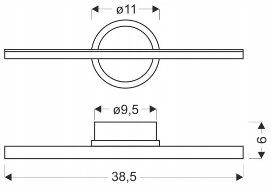 Aplica LED de perete BATUTA LED/10W/230V bej