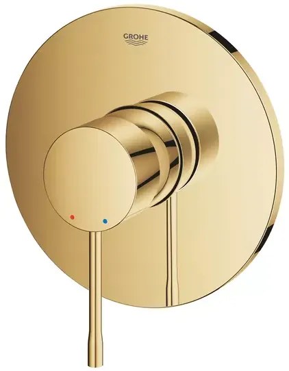 Baterie dus incastrata Grohe Essence auriu lucios Cool Sunrise fara corp ingropat