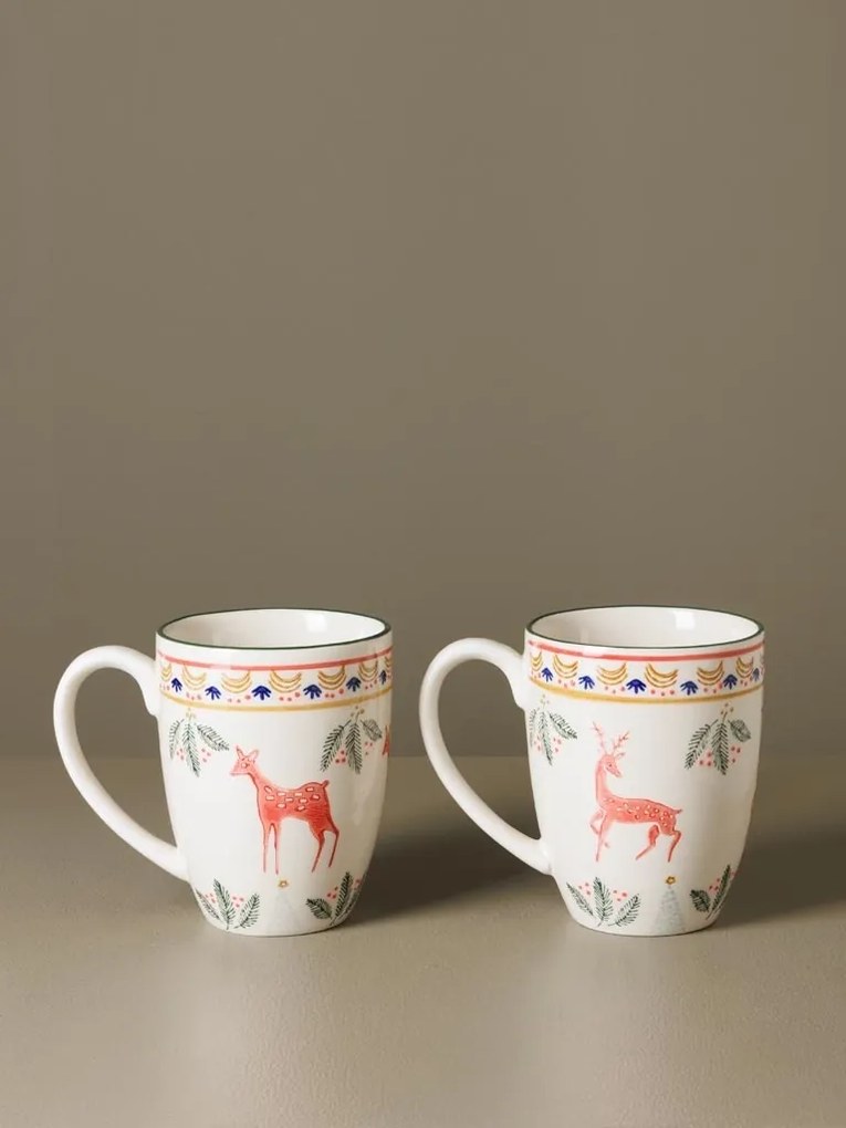Set 2 cani din ceramica, "Frimas"