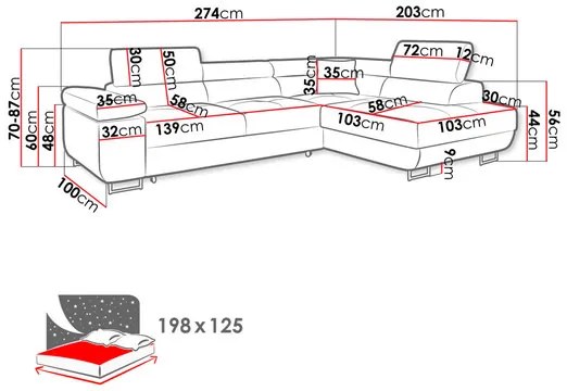 Colțar extensibil Talvio (D) (soft 066 + lux 03 piele ecologică). 1051115