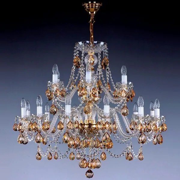 Candelabru cristal Bohemia 18 brate, diam. 95cm Andrea XVIII 8003 CE
