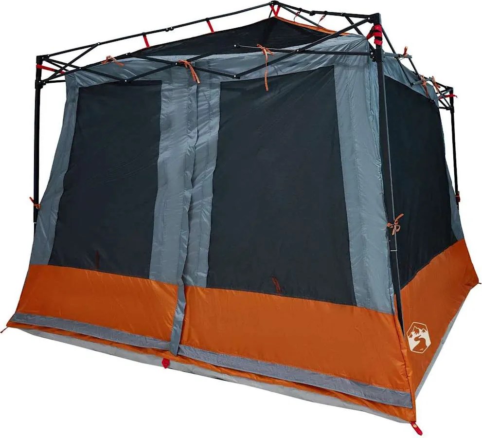 vidaXL Cort interior Gri și Portocalie 291 x 291 x 240 cm tafta