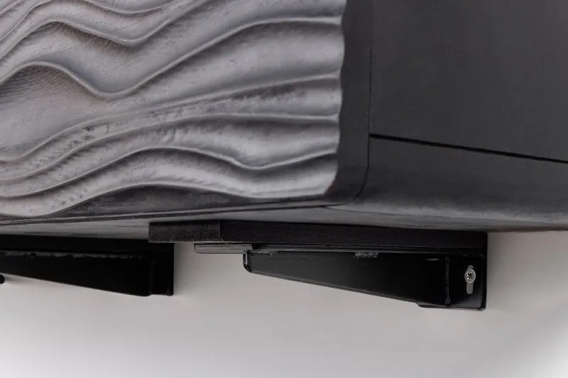 Comoda TV suspendata din lemn de mango Lagoon 160cm, negru