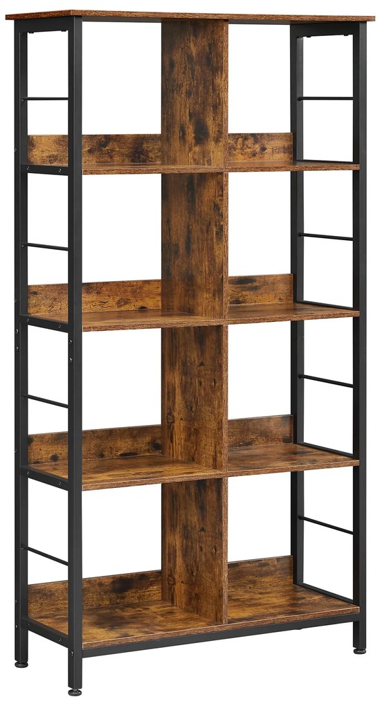 Biblioteca TAYLOR 5 rafturi 149x80 cm, rustic maro