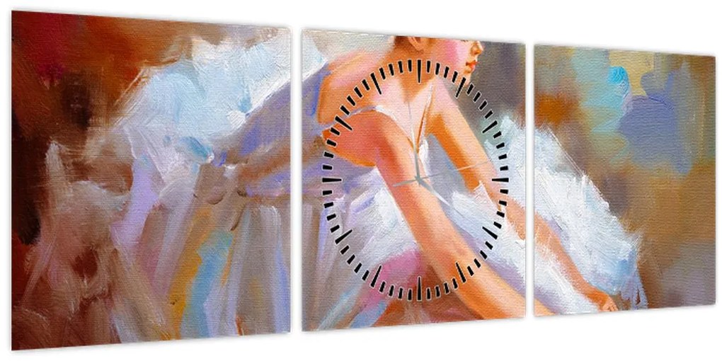 Tablou - Balerina (cu ceas) (90x30 cm)