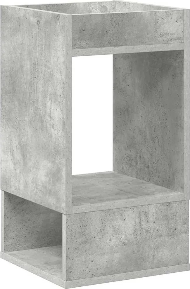 vidaXL Masă laterală Gri din beton 30 x 30 x 56 cm Lemn compozit