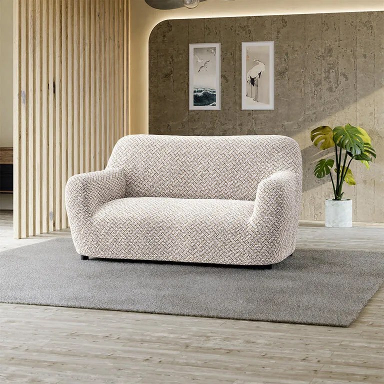 Huse bielastice VENEZIA bej fotoliu dublu (l. 120 - 160 cm)