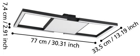 Plafonieră LED dimabilă Eglo 390019 MACELLARA LED/26,2W/230V + telecomandă