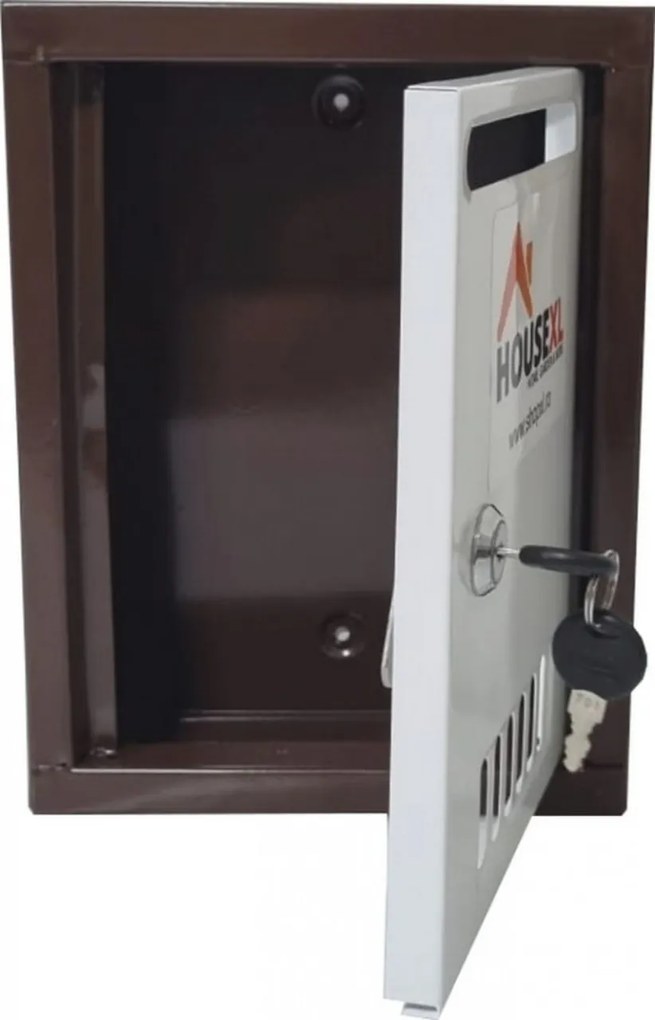 Cutie postala metalica cu 2 chei HouseXL® MailBox, Dimensiune 26X19.5X8 cm, Vopsita in camp electrostatic, Tabla groasa, Model cutie dreptunghiulara,