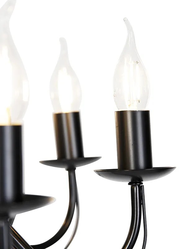 Candelabru clasic negru cu 8 lumini - Giuseppe