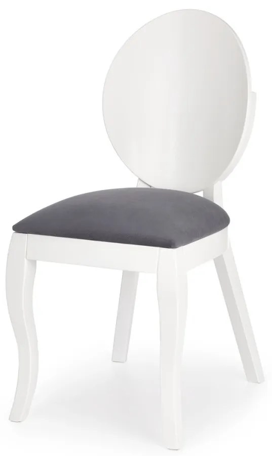 Set masa extensibila William alba L90-124 cm + 4 scaune Verdi gri/alb