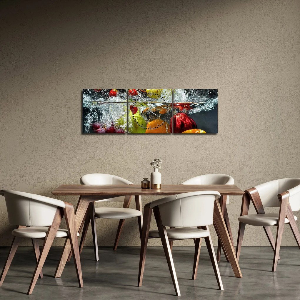 Tablou - Fructe (cu ceas) (90x30 cm)