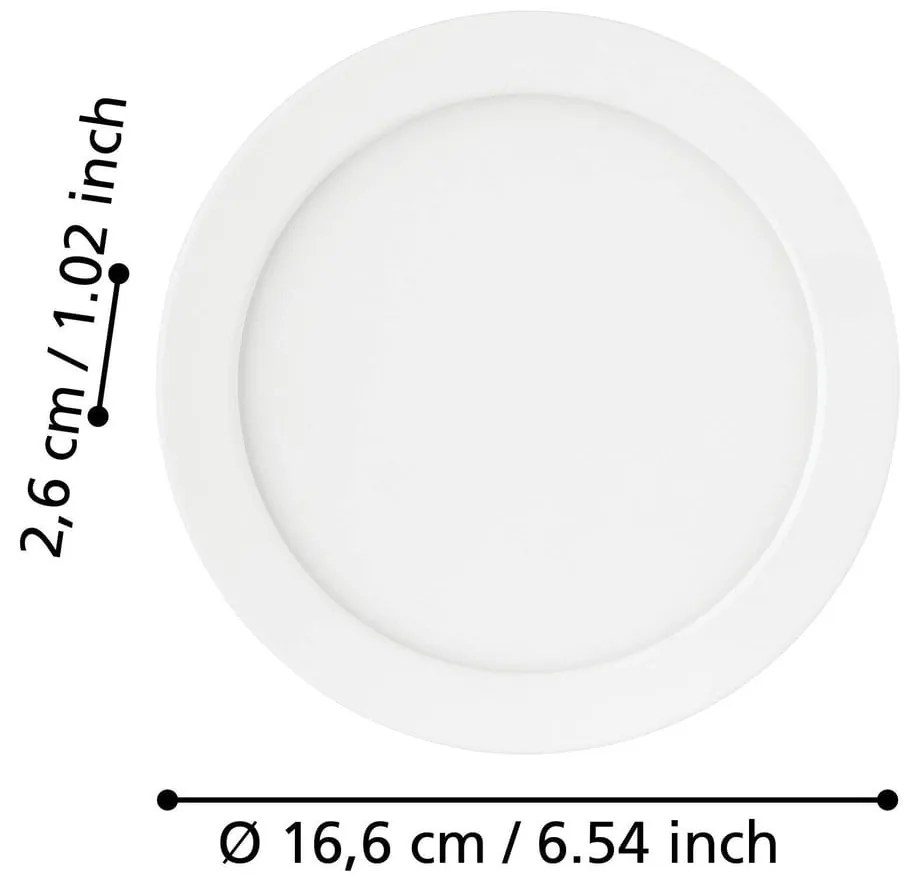 Plafonieră albă LED/încastrată FUEVA 5 – EGLO