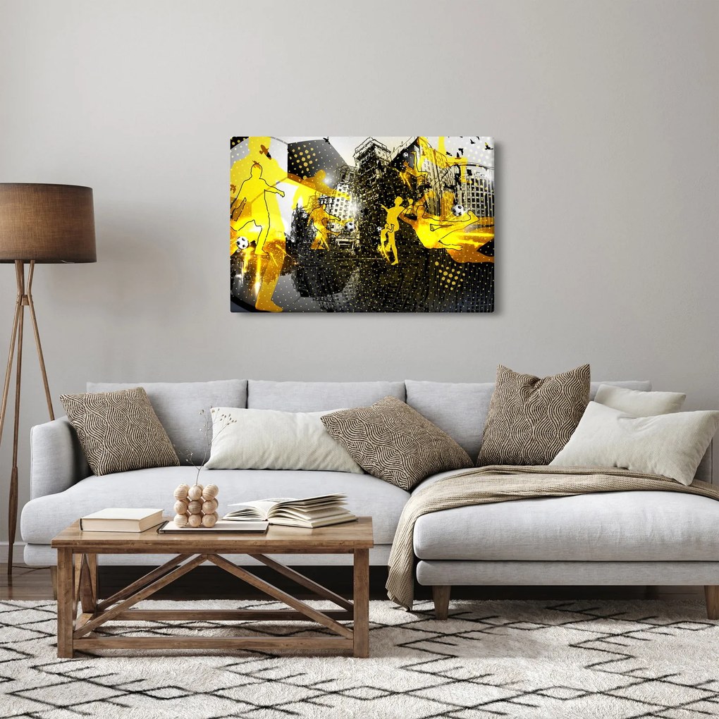 Tablou - Fotbal în marele oraș (90x60 cm)