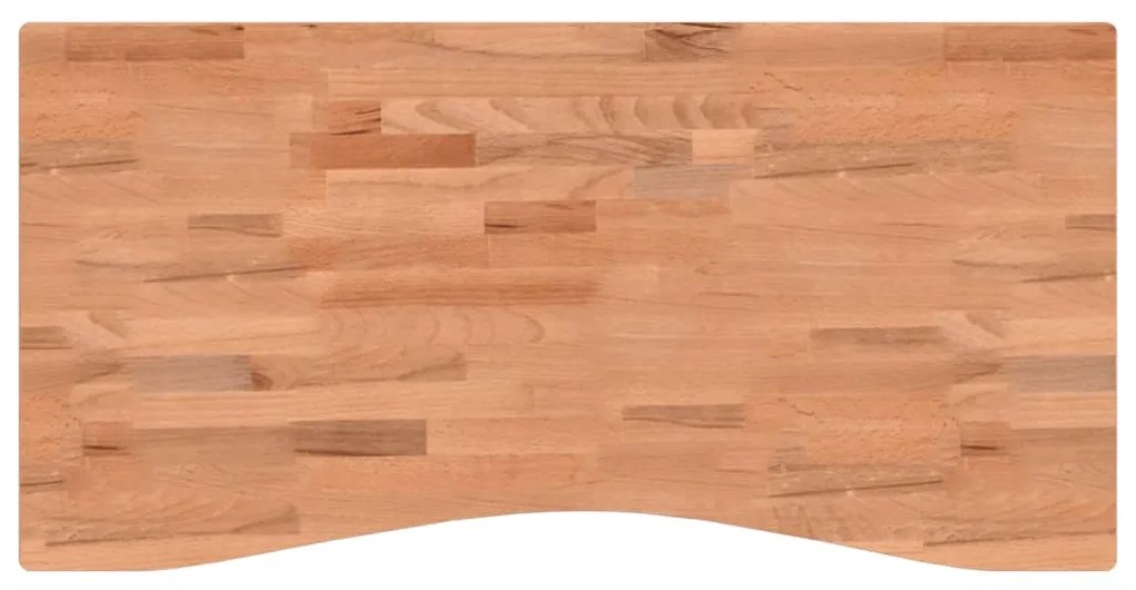 356049 vidaXL Blat de birou, 100x(45-50)x1,5 cm, lemn masiv de fag