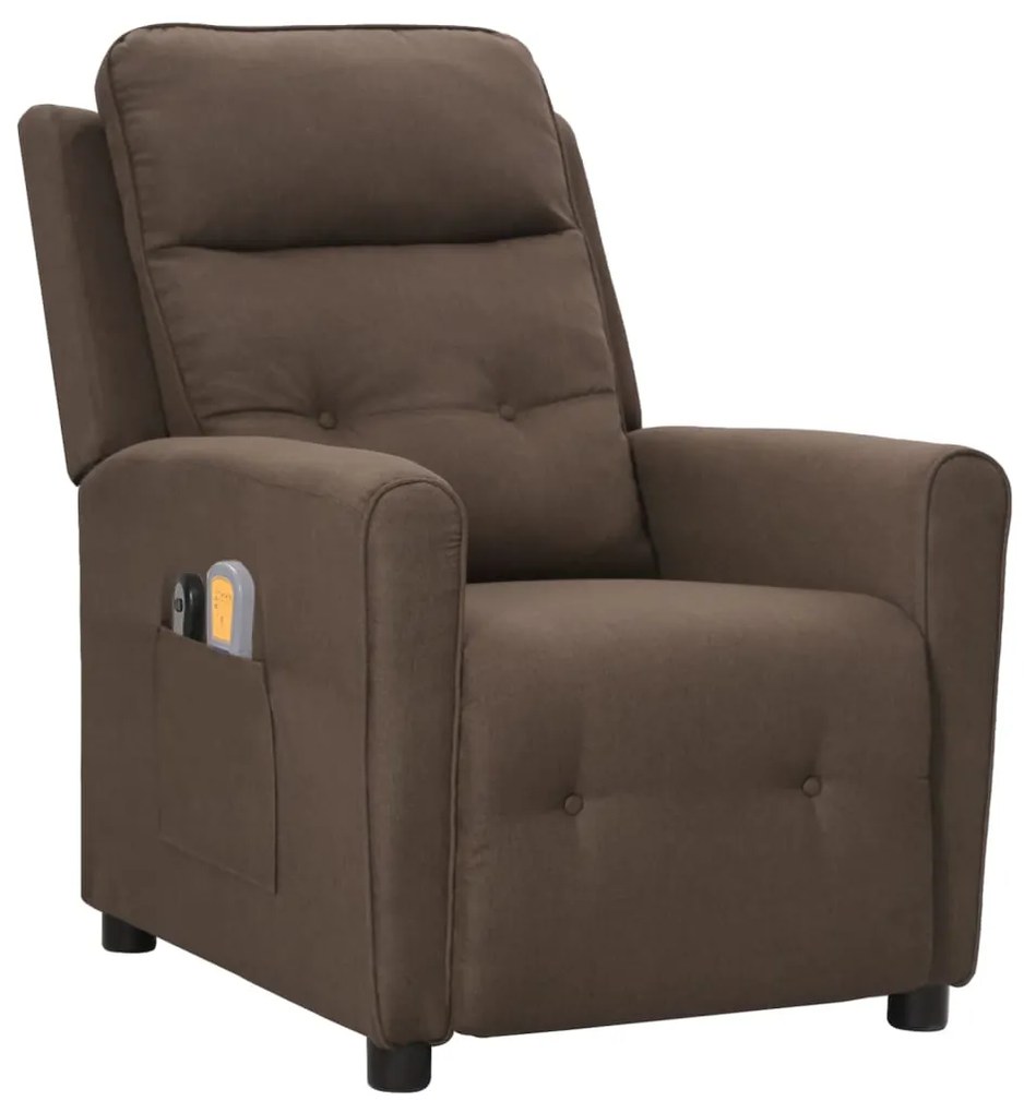 3098921 vidaXL Fotoliu de masaj electric rabatabil, gri taupe, textil