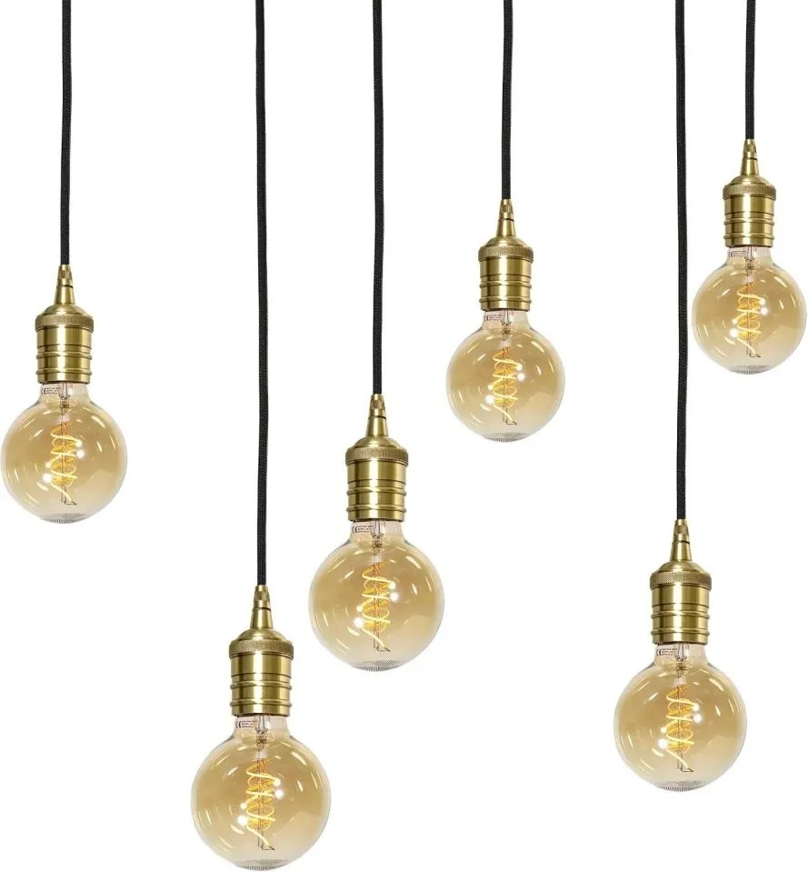 Lustra cu 6 pendule din alama personalizabila Vesta