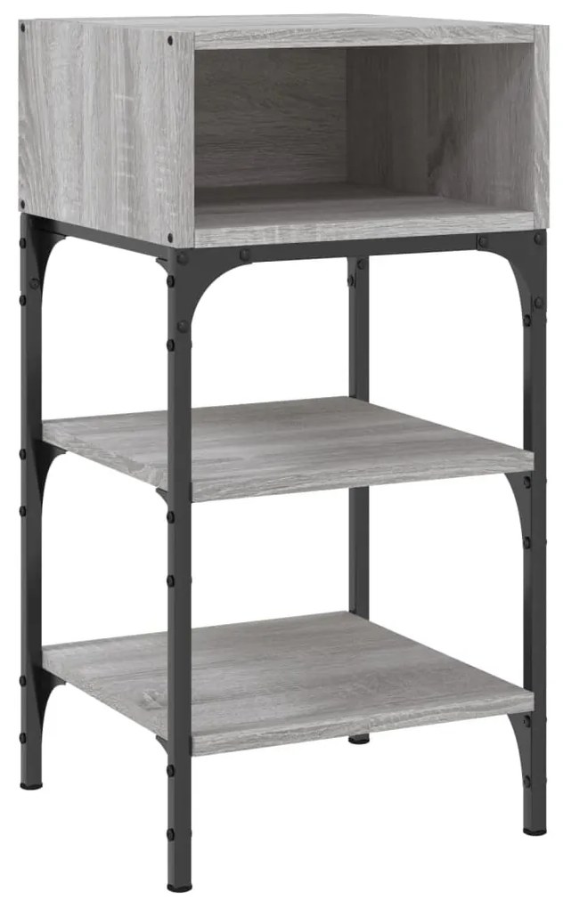 825889 vidaXL Noptieră, gri sonoma, 35x34,5x70 cm, lemn compozit