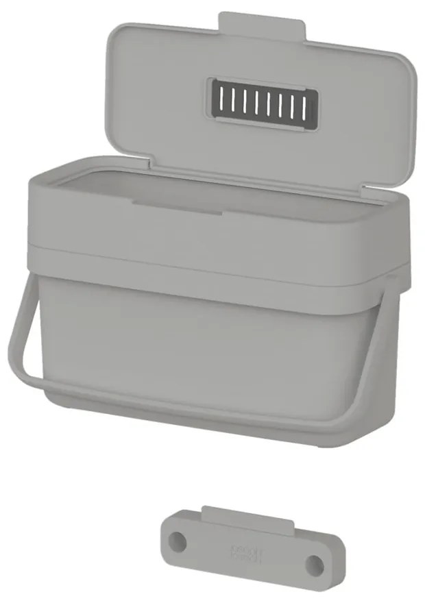 Recipient pentru deșeuri compostabile gri 4 l Duo – Joseph Joseph