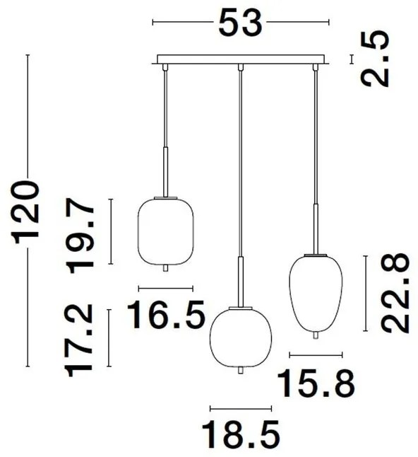 Lustra suspendata design modern LATO 3L