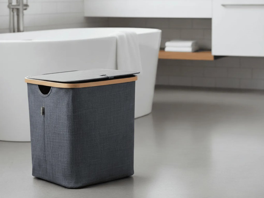 Cos de rufe NOLVIO 50 L, albastru-gri