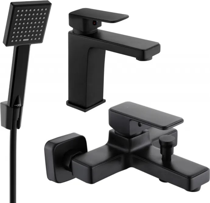 Mexen Cetus Set baie R45, negru - 744303R45-70