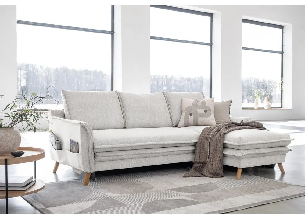 Colțar bej extensibil (cu colț pe partea dreaptă) Charming Charlie – Miuform