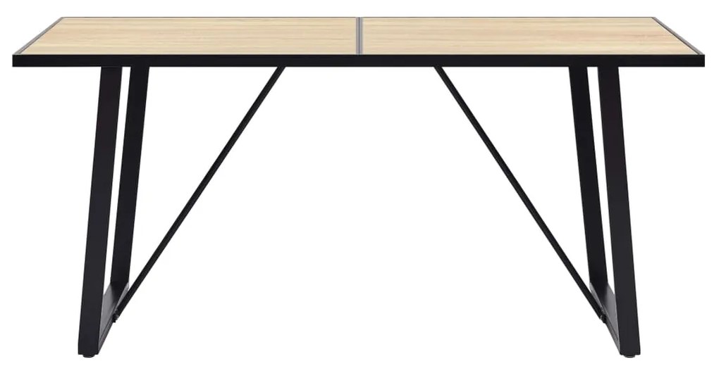281561 vidaXL Masă de bucătărie, stejar, 140 x 70 x 75 cm, MDF