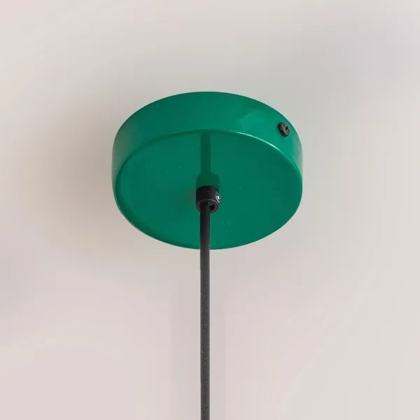 Lampă suspendată pe cablu ETNA II, 1x E27 / 15W / 230V, Ø 18,5 cm, verde