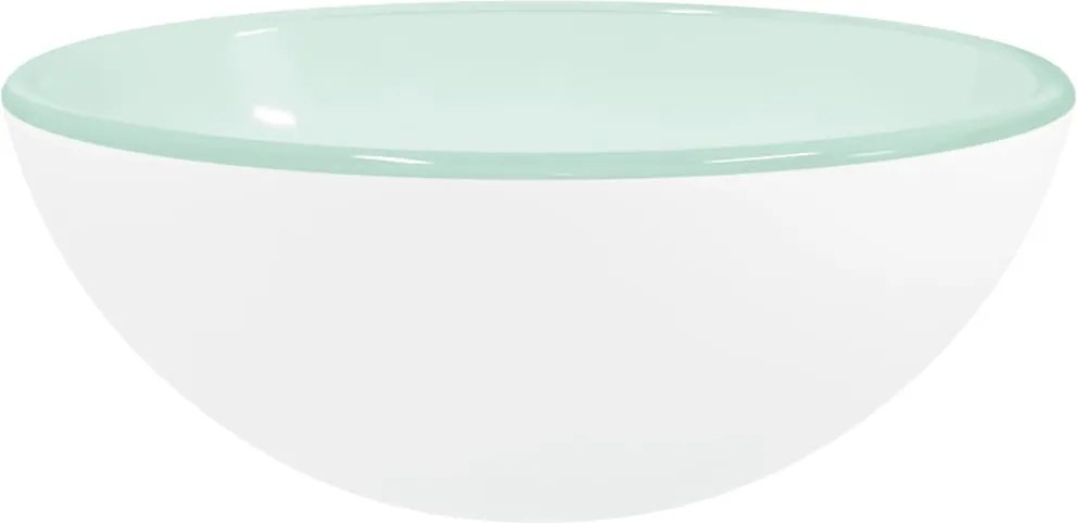 vidaXL Chiuvetă din sticlă securizată, alb, 30x12 cm