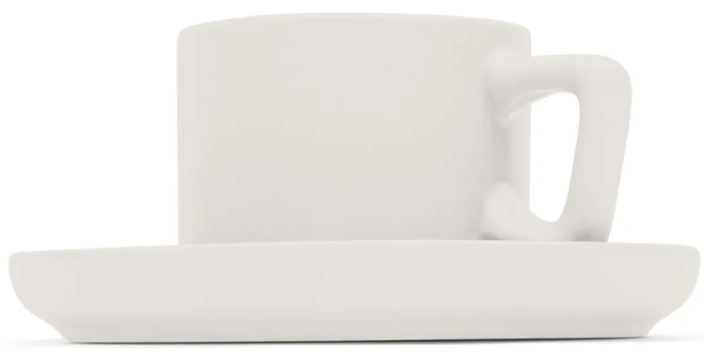 Set 4 cani cu farfurii espresso Sahara Berlinger Haus BH 10015, ceramica, crem