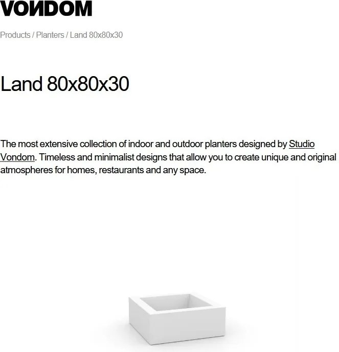 Jardiniera / Ghiveci plante design decorativ modern LAND PLANTER 80cm