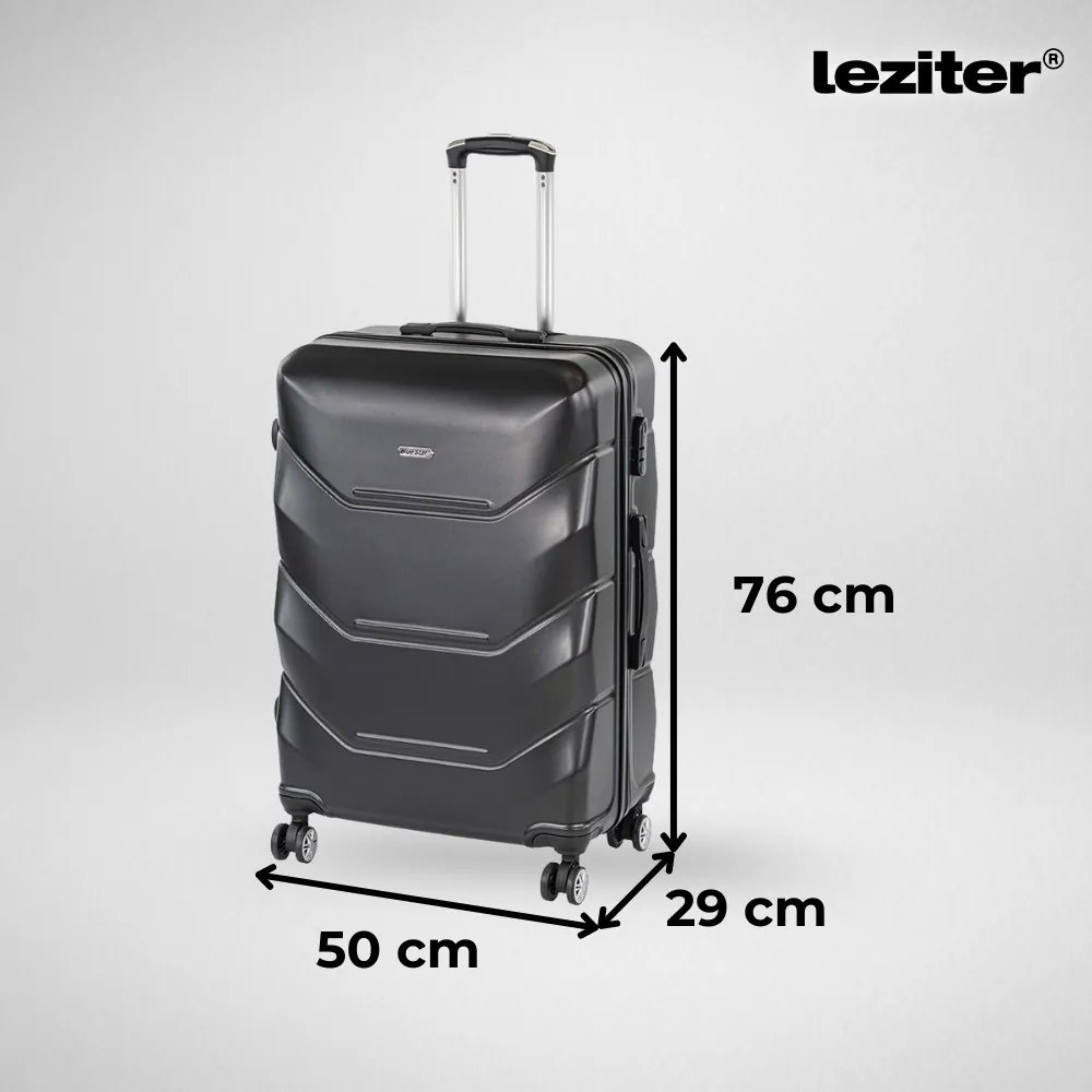 TraveLux Max X gurulós bőrönd szett fekete