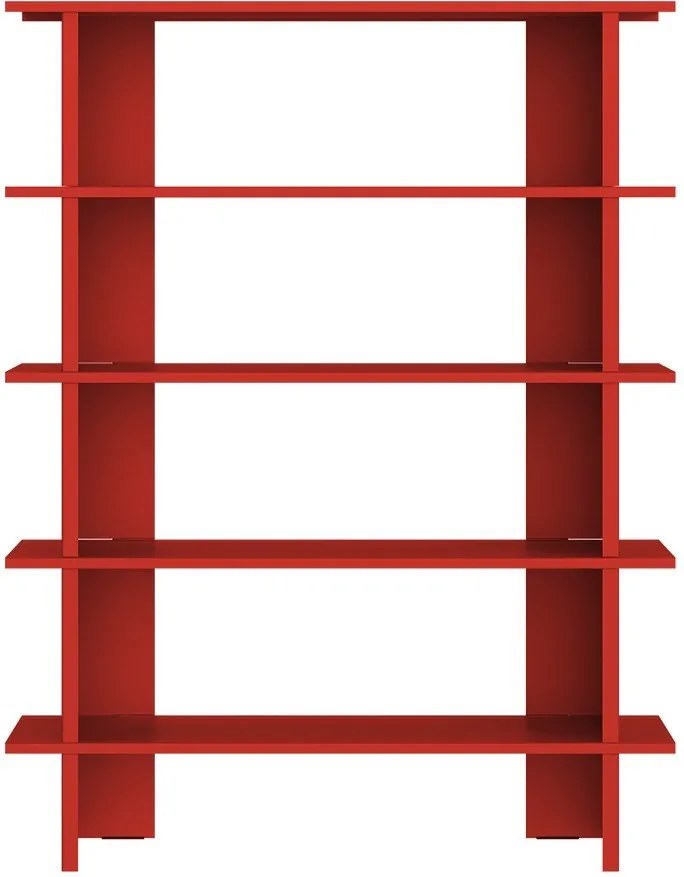 Bibliotecă roșie din metal 120x156x37 cm Hes – noo.ma