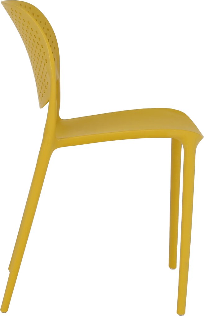 Scaun stivuibil, galben, FEDRA NEW