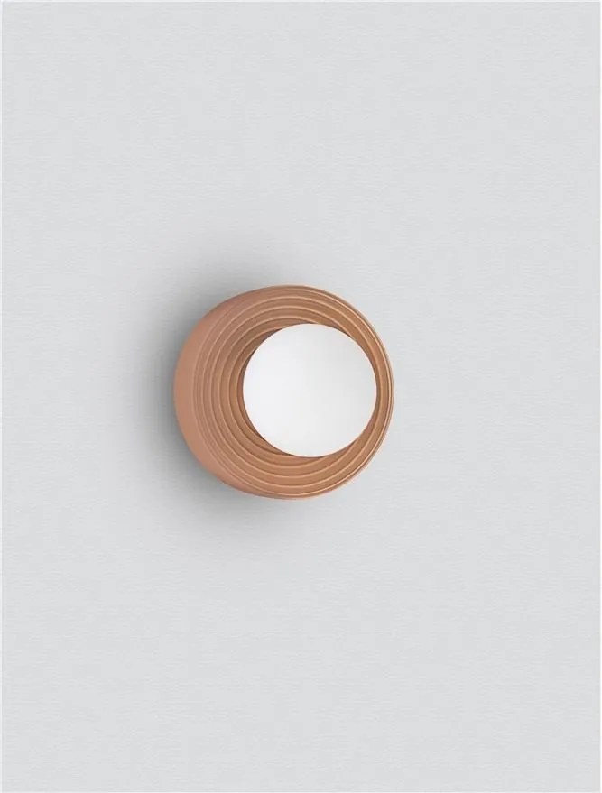 Aplica baie protectie IP44, Portelan, Caramel, ORBIQUE 16cm