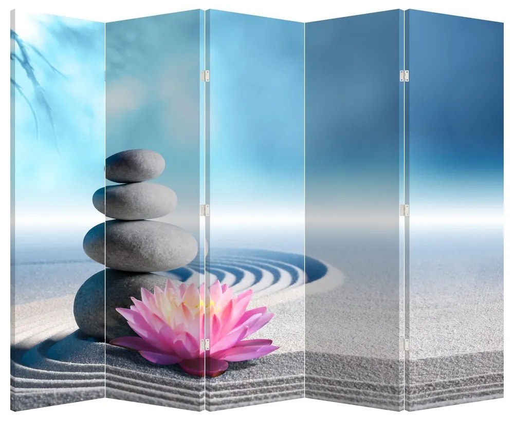 Paravan - Nisip, crin și pietrele spa (210x170 cm)