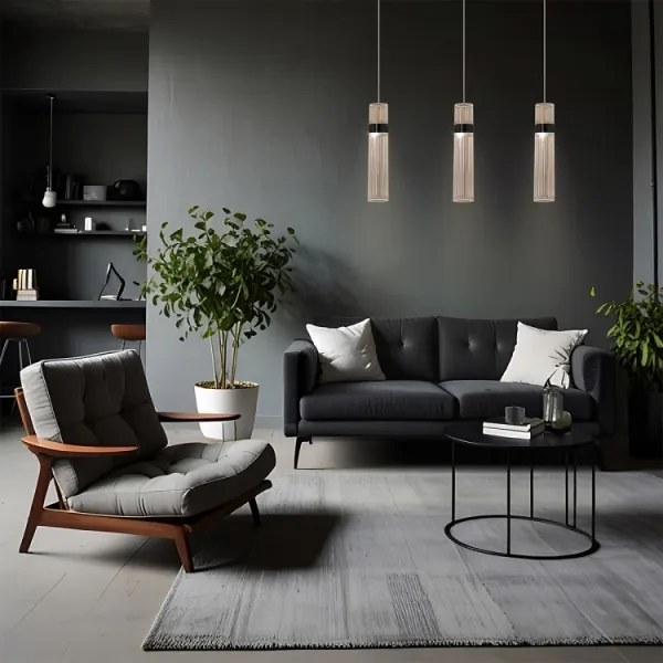 Lustră LED suspendată pe cablu AMBIENTE 3xLED/6W/230V 3000/4000/6000K neagră