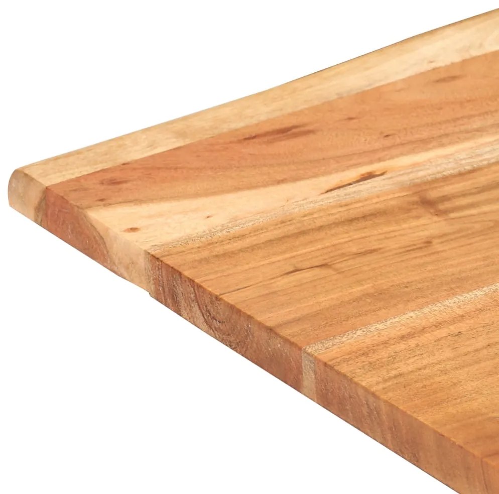 Masa de bistro, muchii naturale, 60x60x75 cm, lemn masiv acacia 1, 60 x 60 x 75 cm, lemn de acacia cu margini organice