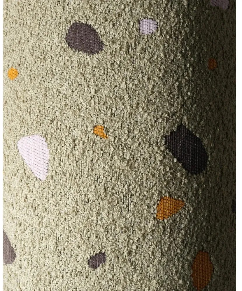 Fotoliu de copii verde cu tapițerie din țesătură bouclé/cu tapițerie din chenille Terrazzo Cloud – Wigiwama