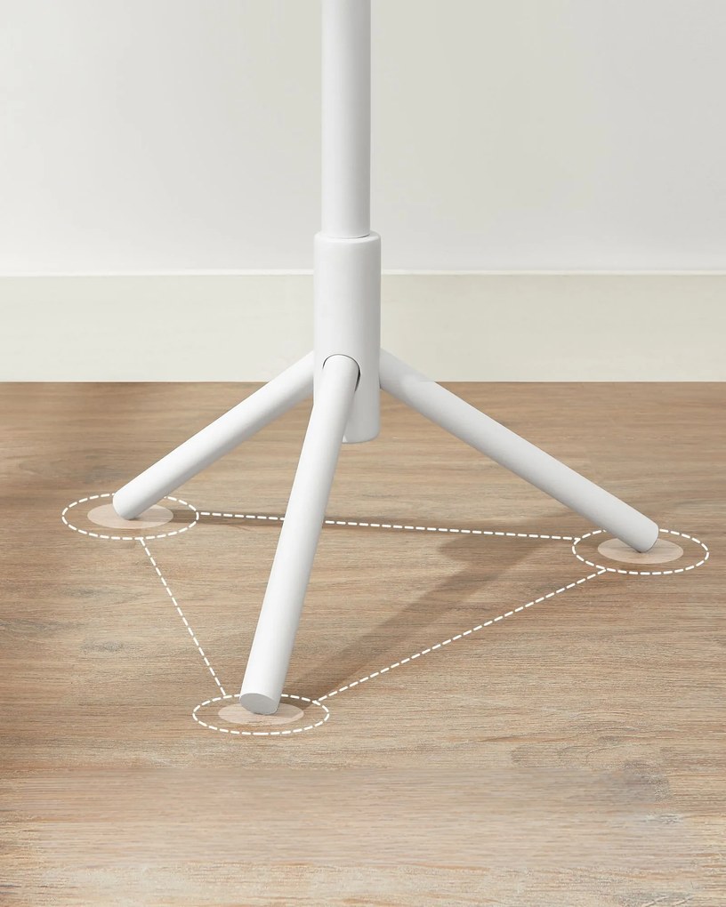 Cuier din lemn masiv STELLO alb