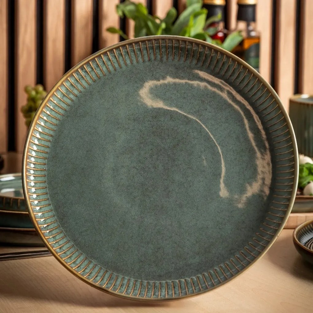 Altom Set of 2 shallow plates Reactive Sage 26 cm