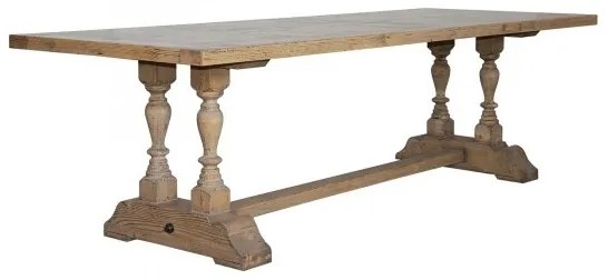Masa dining, natur, din lemn masiv de pin, cu extensie, L180 cm, Bastide