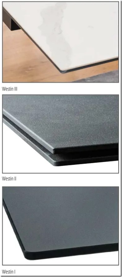 Masa, negru mat / negru, WESTIN I (160-240) X 90