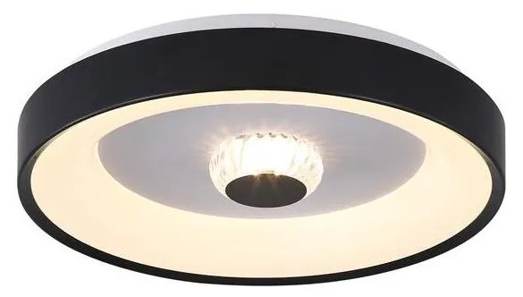 Searchlight 89735-38BK - Plafonieră LED dimabilă POLKA 24W/230V + 6W, Ø 38,5 cm, negru