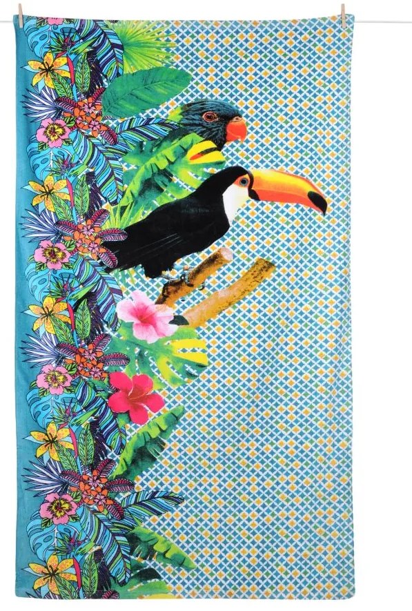 Prosop plaja colorat papagal Tamari 100x280 cm