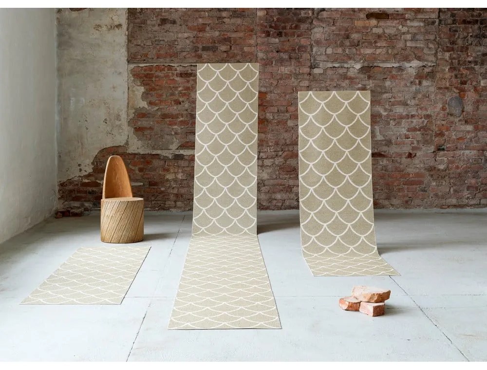 Covor tip traversă pentru interior și exterior bej 70x150 cm Kotte Sand – Pappelina