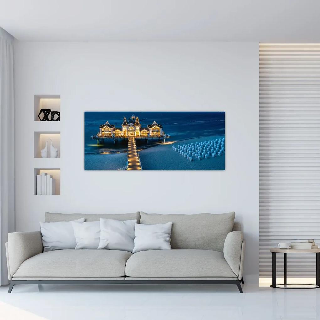 Tablou - hotel pe plajă (120x50 cm), în 40 de alte dimensiuni noi